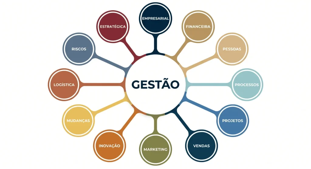Mapa dos principais tipos de gestão