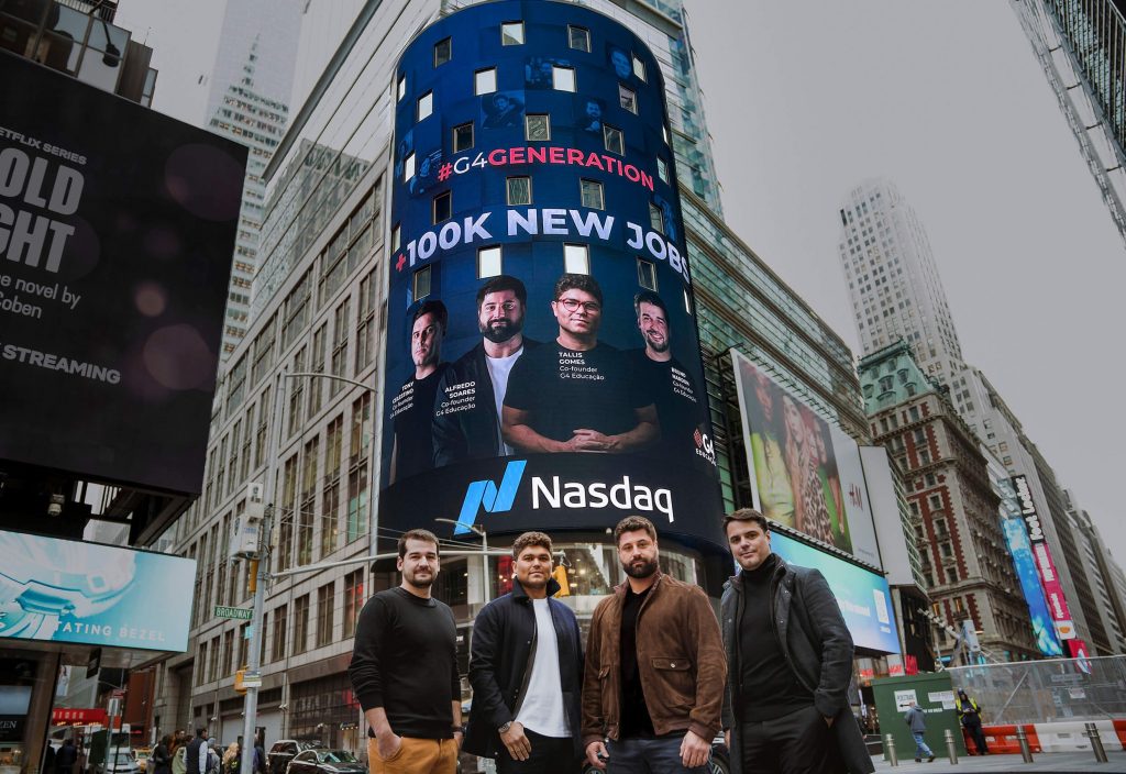 #GeraçãoG4 100 mil empregos Nasdaq Times Square G4 Educação