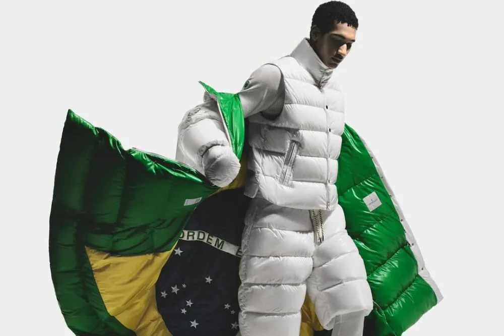 Branding estratégico: a marca de luxo Moncler associa-se à delegação brasileira em um movimento de reposicionamento.